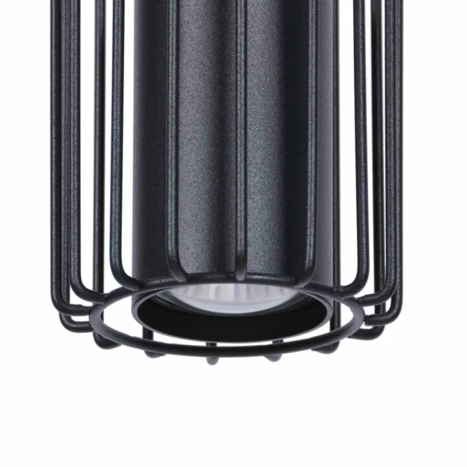 Sklep Kaja Pojedyncza lampa wisząca z drucianym kloszem K-4930 | Kaja Oświetlenie czarny Discount