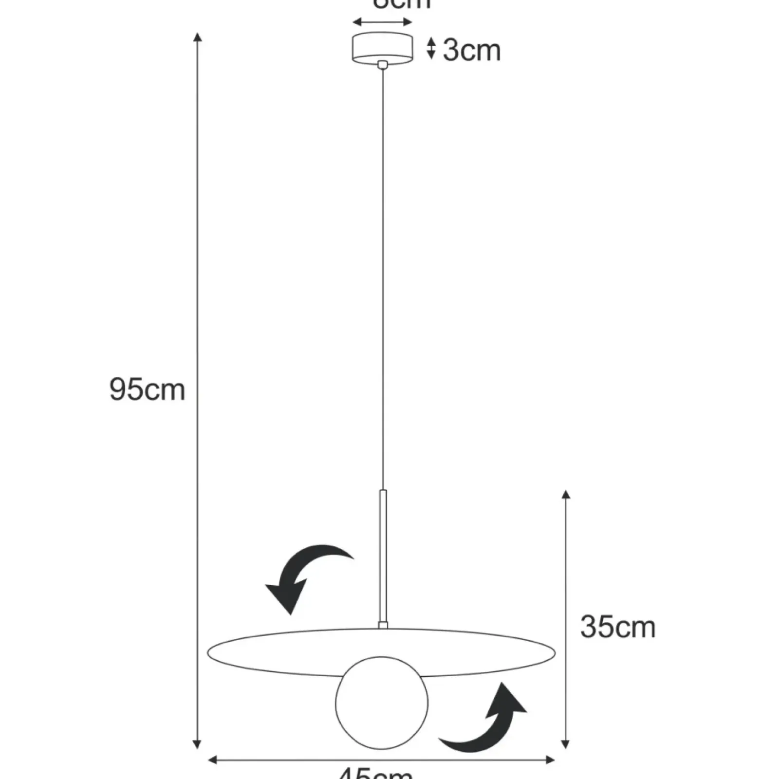 Sklep Kaja Pojedyncza lampa wisząca z regulowaną tarczą K-5382 z serii FERMI Store