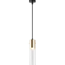 Sklep Kaja Pojedyncza lampa wisząca, złota tuba na zwisie ML0845 RICKY | Kaja Outlet