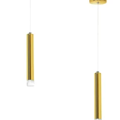 Sklep Kaja Pojedyncza lampa wisząca, złota, ledowa tuba ML5713 z serii GOLDIE | Kaja Oświet Store