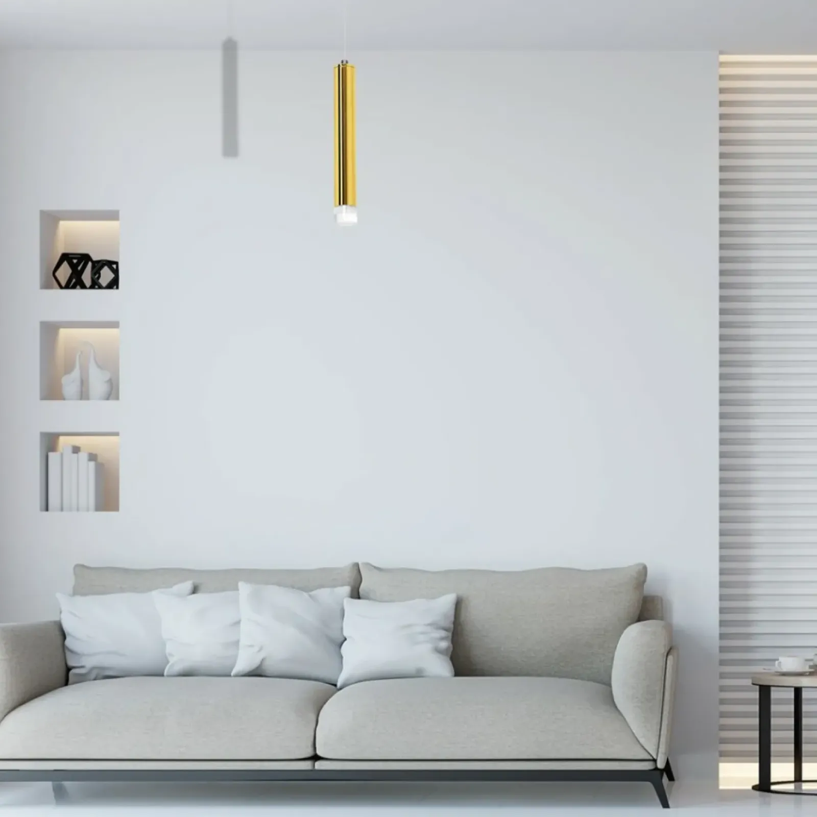 Sklep Kaja Pojedyncza lampa wisząca, złota, ledowa tuba ML5713 z serii GOLDIE | Kaja Oświet Store
