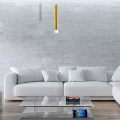 Sklep Kaja Pojedyncza lampa wisząca, złota, ledowa tuba ML5713 z serii GOLDIE | Kaja Oświet Store