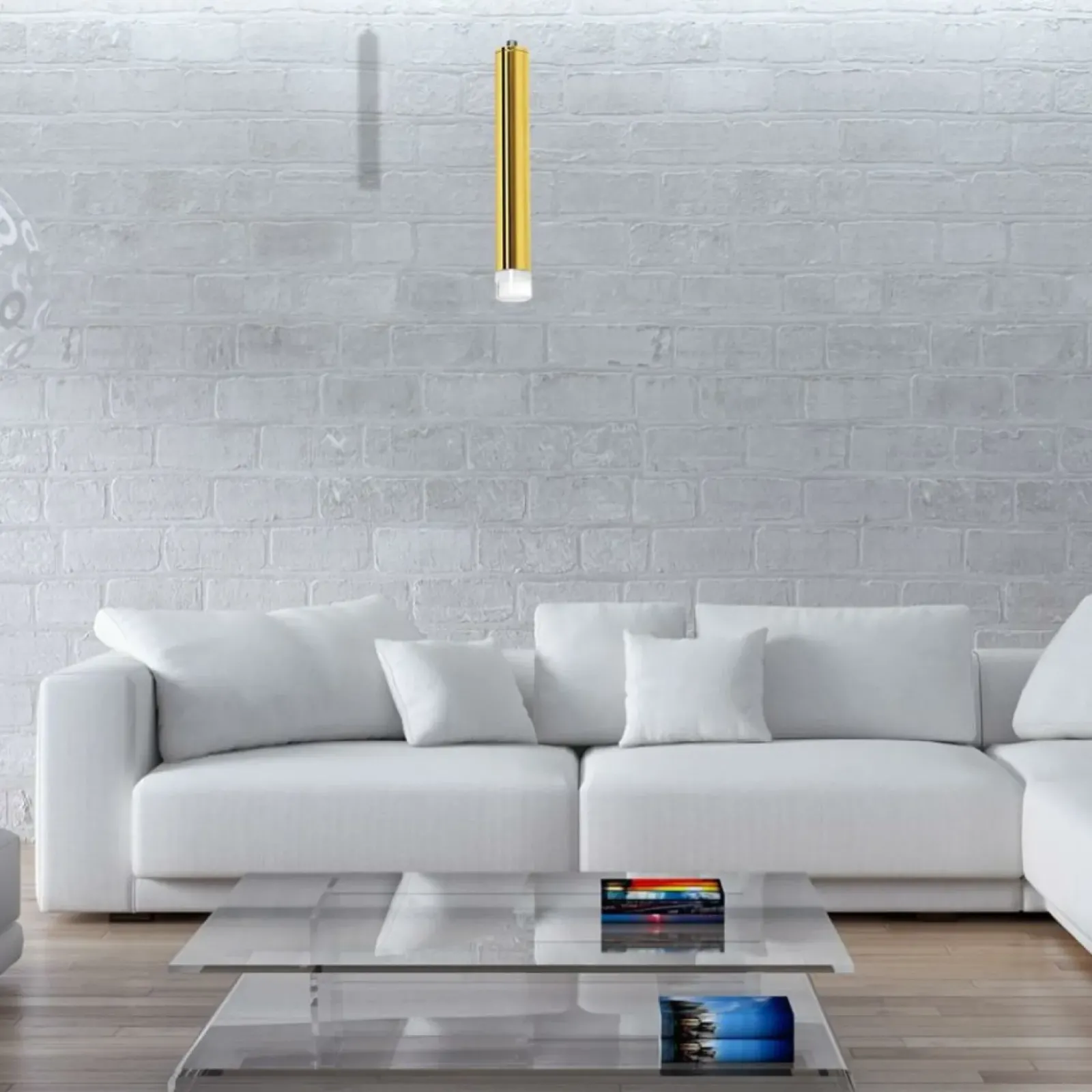 Sklep Kaja Pojedyncza lampa wisząca, złota, ledowa tuba ML5713 z serii GOLDIE | Kaja Oświet Store