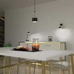Sklep Kaja Pojedyncza lampa wisząca, złote elementy MLP7760 z serii ARENA | Kaja Oświetleni New