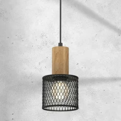 Sklep Kaja Pojedyncza lampa wisząca z drucinym kloszem MLP8559 z serii SOBRESA | Kaja Oświe New