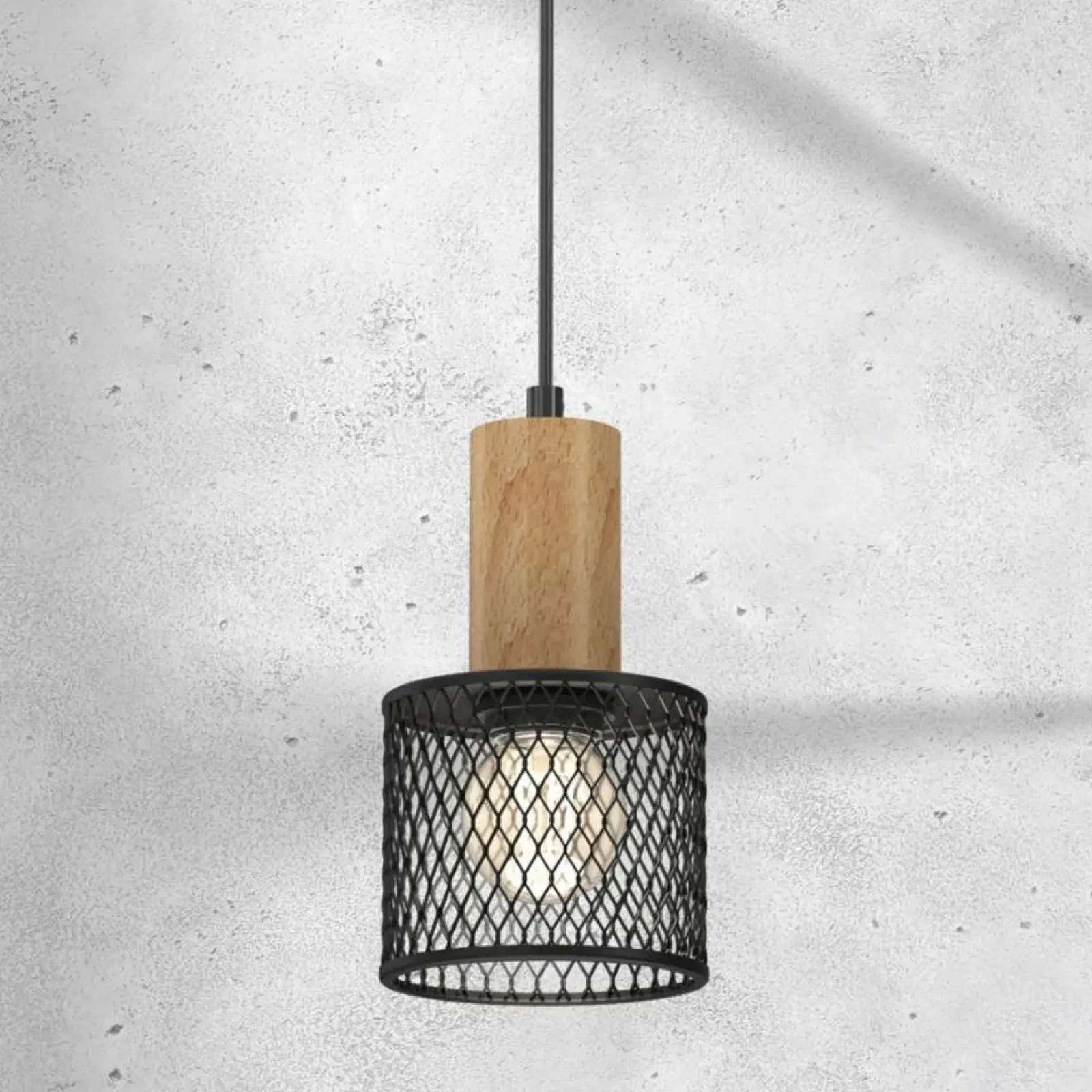Sklep Kaja Pojedyncza lampa wisząca z drucinym kloszem MLP8559 z serii SOBRESA | Kaja Oświe New