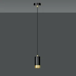 Sklep Kaja Pojedyncza lampa wisząca ze złotym zdobieniem 817/1 | Kaja Oświetlenie Sale