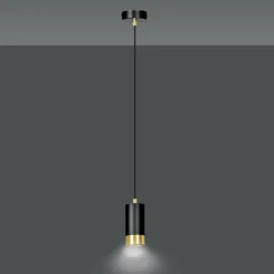 Sklep Kaja Pojedyncza lampa wisząca ze złotym zdobieniem 817/1 | Kaja Oświetlenie Sale