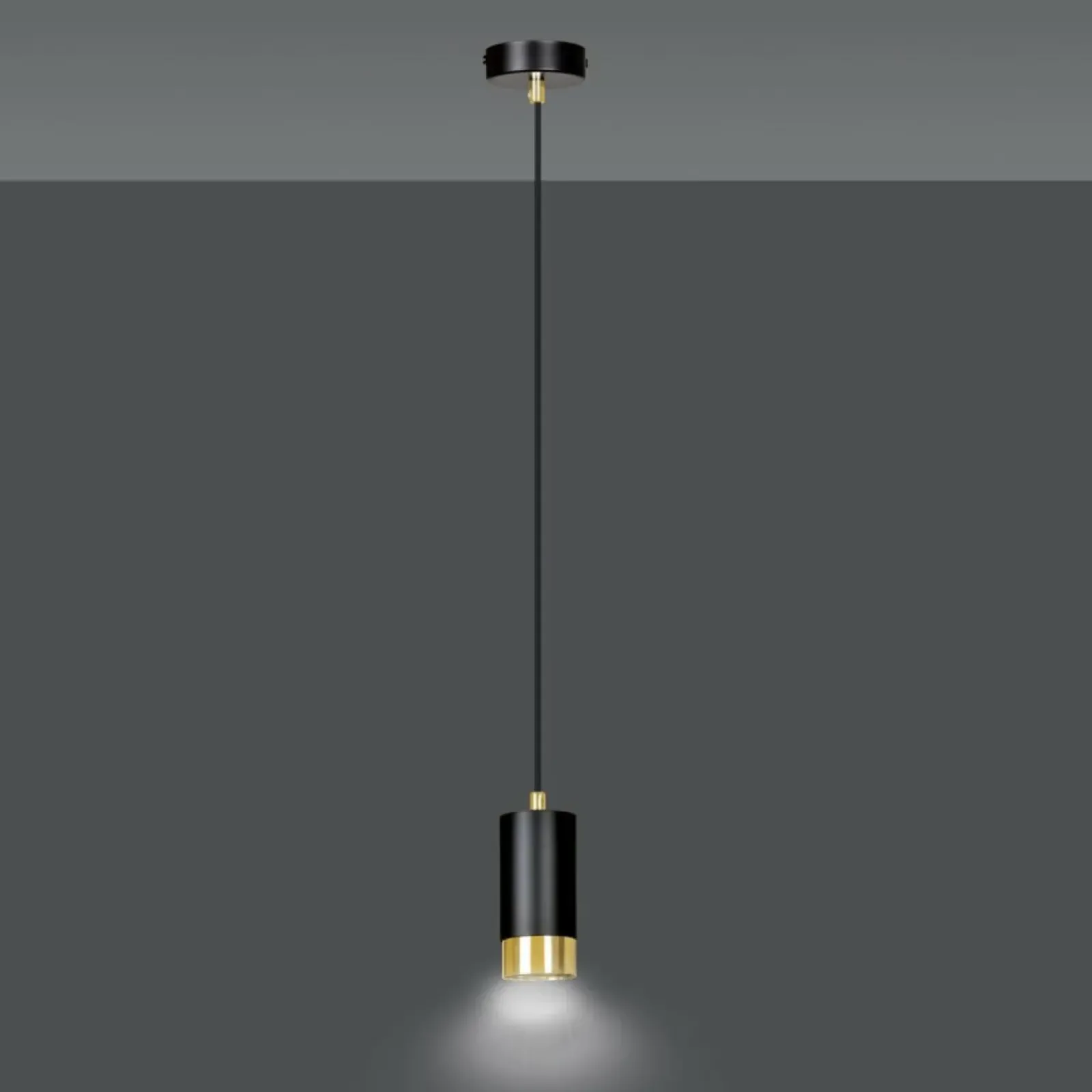 Sklep Kaja Pojedyncza lampa wisząca ze złotym zdobieniem 817/1 | Kaja Oświetlenie Sale