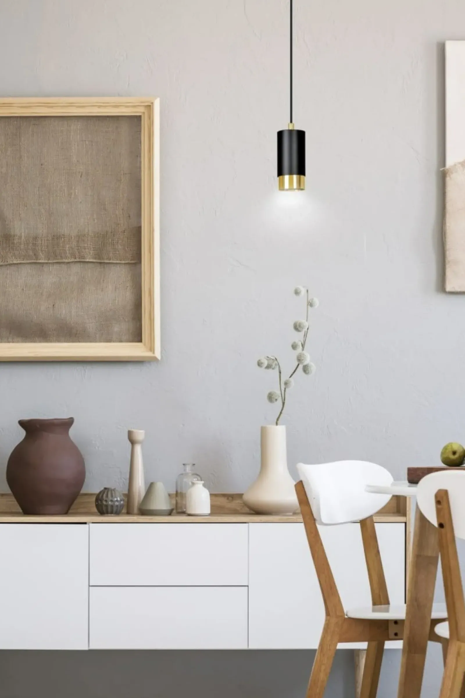 Sklep Kaja Pojedyncza lampa wisząca ze złotym zdobieniem 817/1 | Kaja Oświetlenie Sale