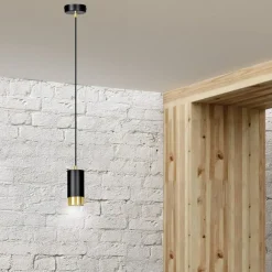 Sklep Kaja Pojedyncza lampa wisząca ze złotym zdobieniem 817/1 | Kaja Oświetlenie Sale