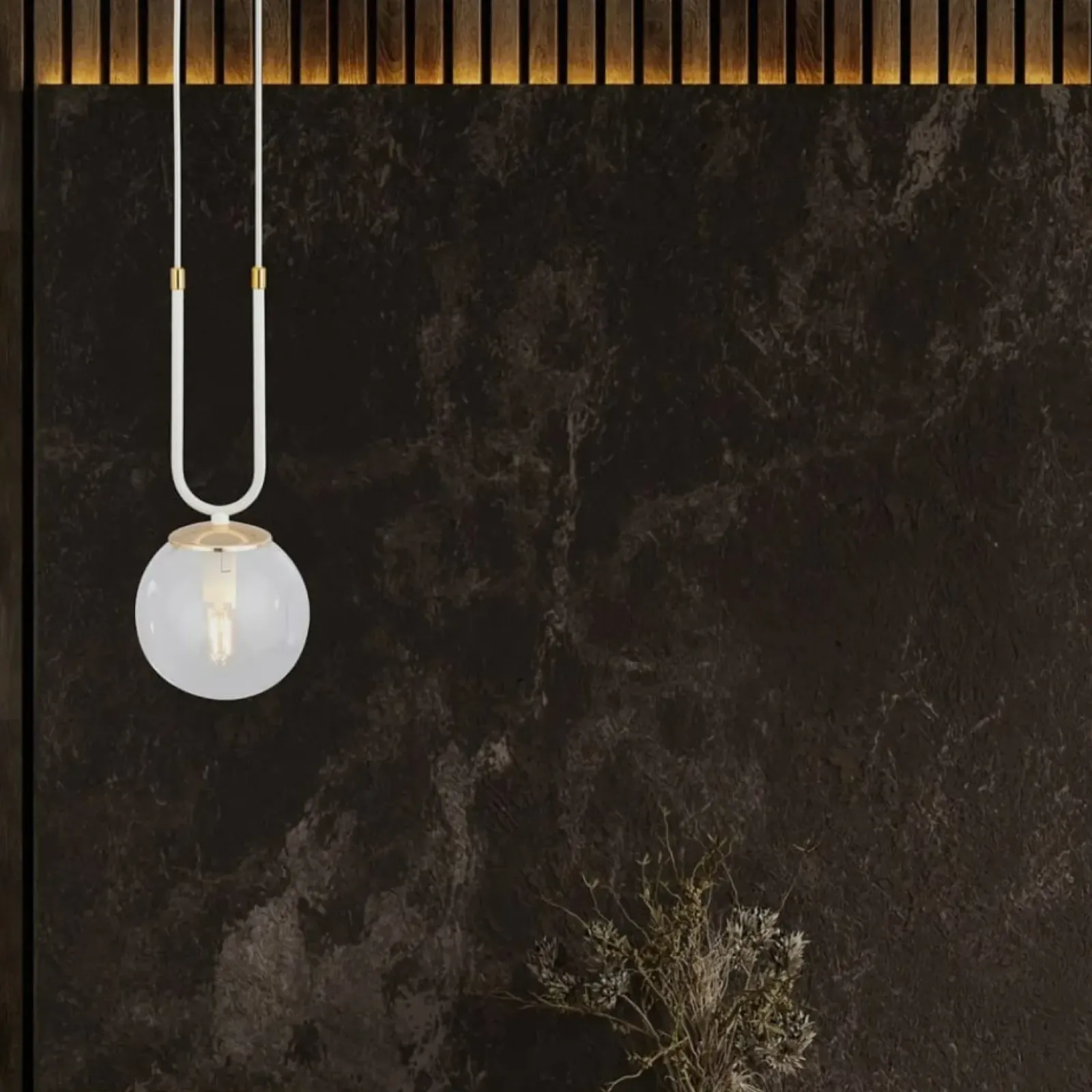 Sklep Kaja Pojedyncza lampa wisząca z okrągłym kloszem 1116/1 GLAM | Kaja Cheap