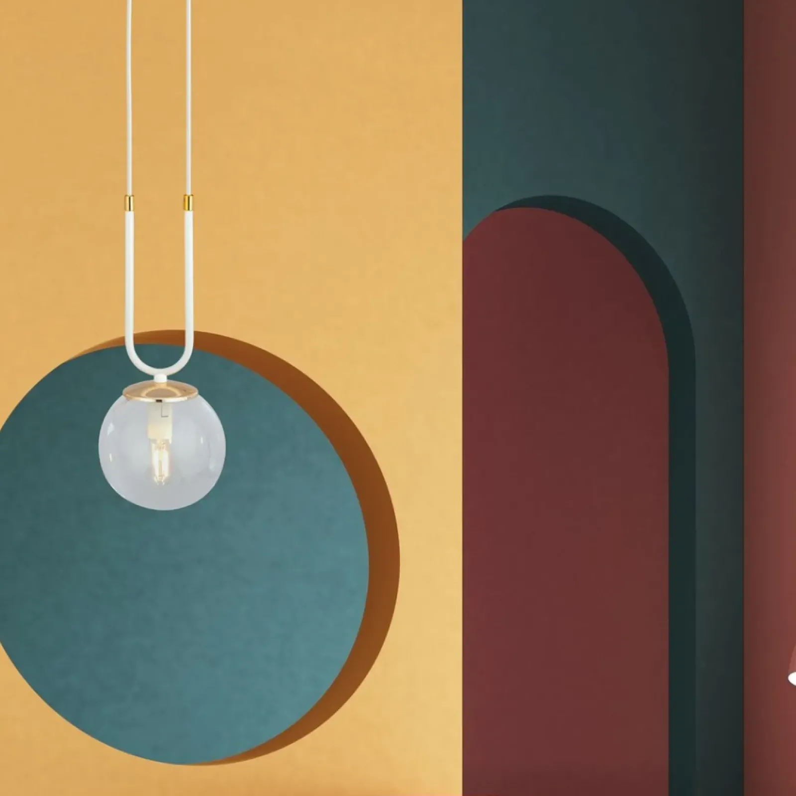 Sklep Kaja Pojedyncza lampa wisząca z okrągłym kloszem 1116/1 GLAM | Kaja Cheap