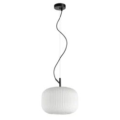 Sklep Kaja Pojedyncza lampa z białym kloszem PND-64536A-M-BL-OPA RUES | Kaja Hot