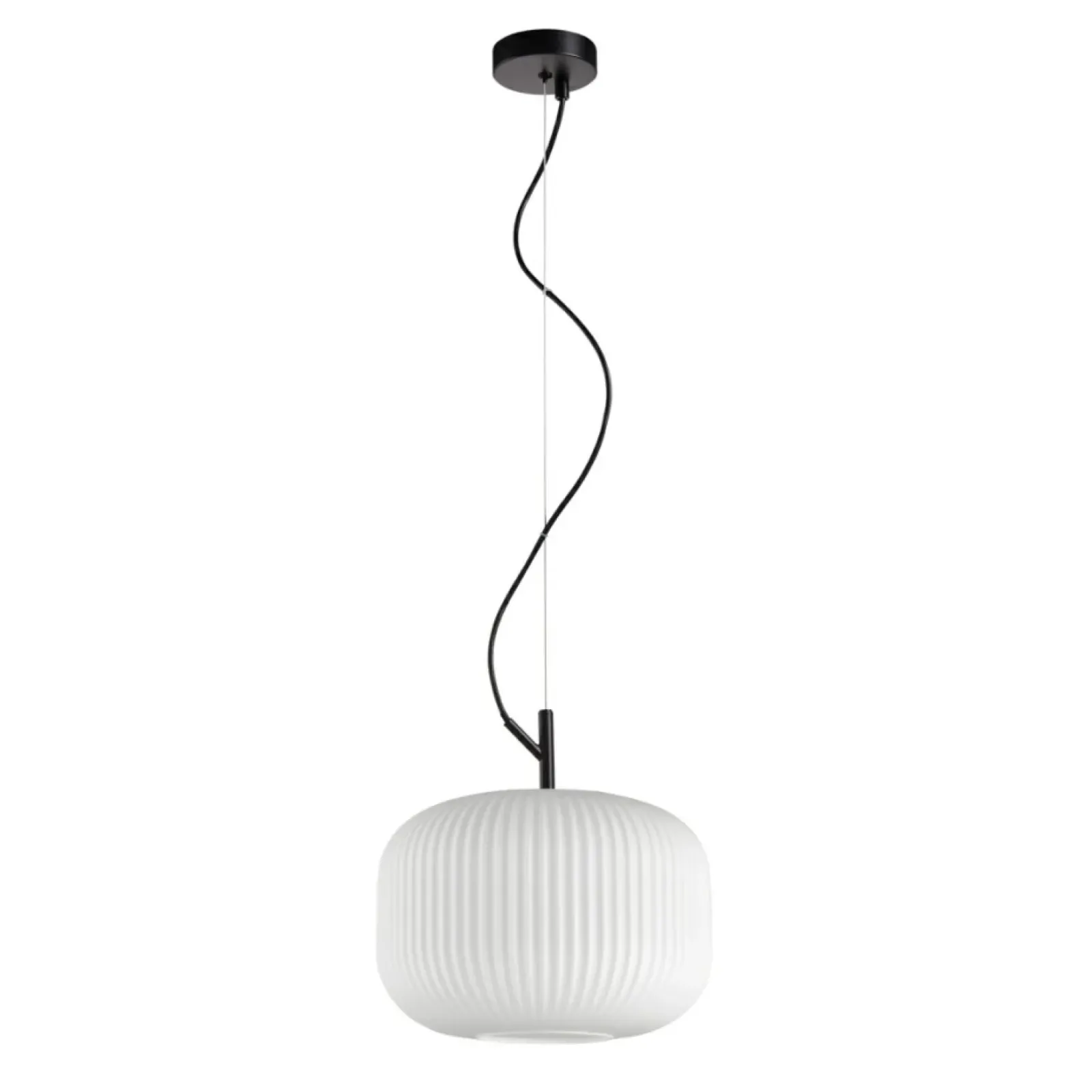 Sklep Kaja Pojedyncza lampa z białym kloszem PND-64536A-M-BL-OPA RUES | Kaja Hot