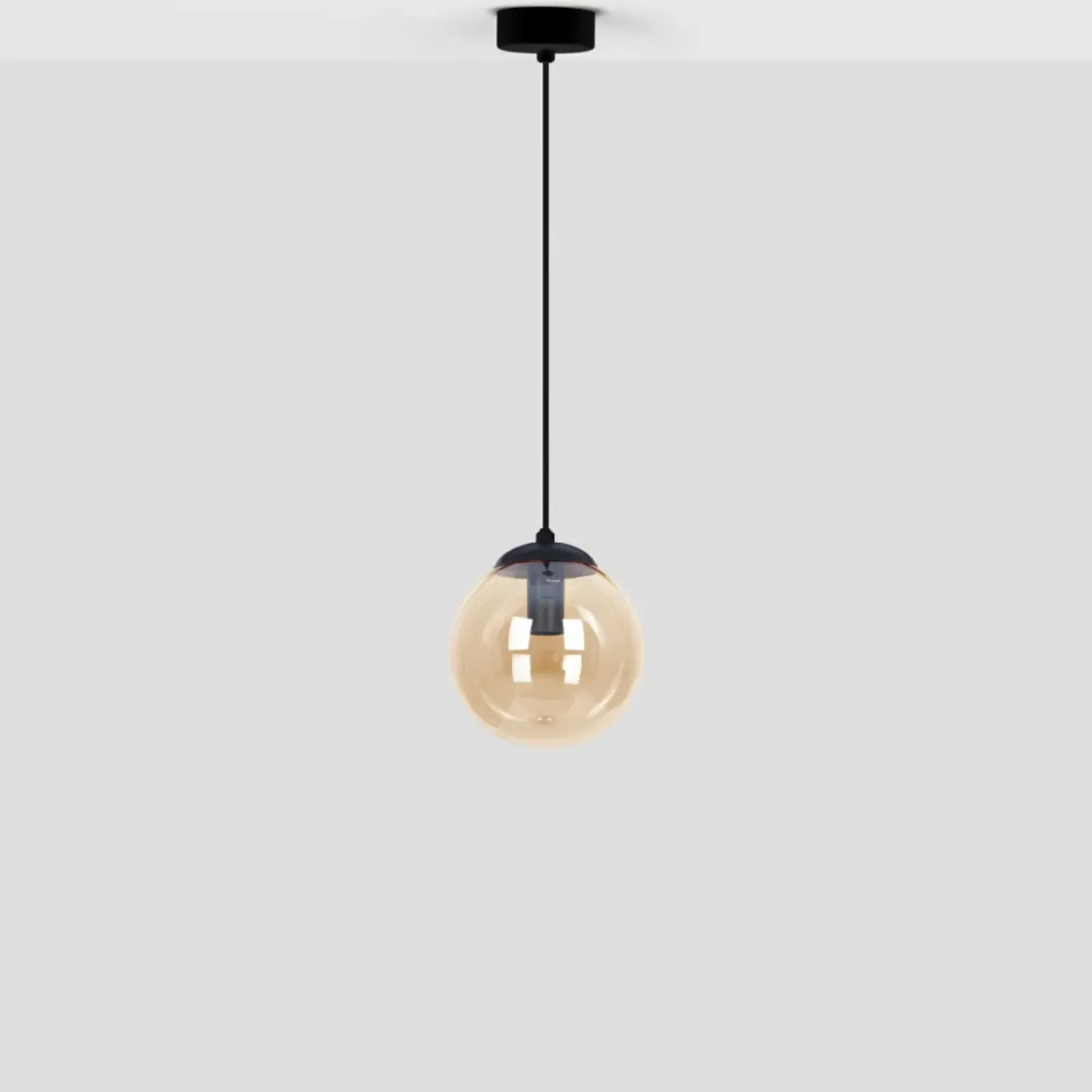 Sklep Kaja Pojedyncza lampa z bursztynowym kloszem K-5160 z serii DELTA | Kaja Clearance