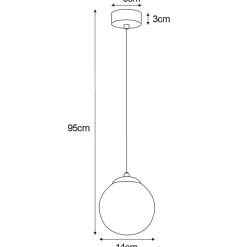Sklep Kaja Pojedyncza lampa z bursztynowym kloszem K-5160 z serii DELTA | Kaja Clearance