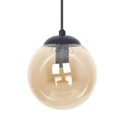 Sklep Kaja Pojedyncza lampa z bursztynowym kloszem K-5160 z serii DELTA | Kaja Clearance