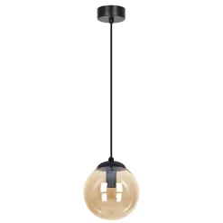 Sklep Kaja Pojedyncza lampa z bursztynowym kloszem K-5160 z serii DELTA | Kaja Clearance