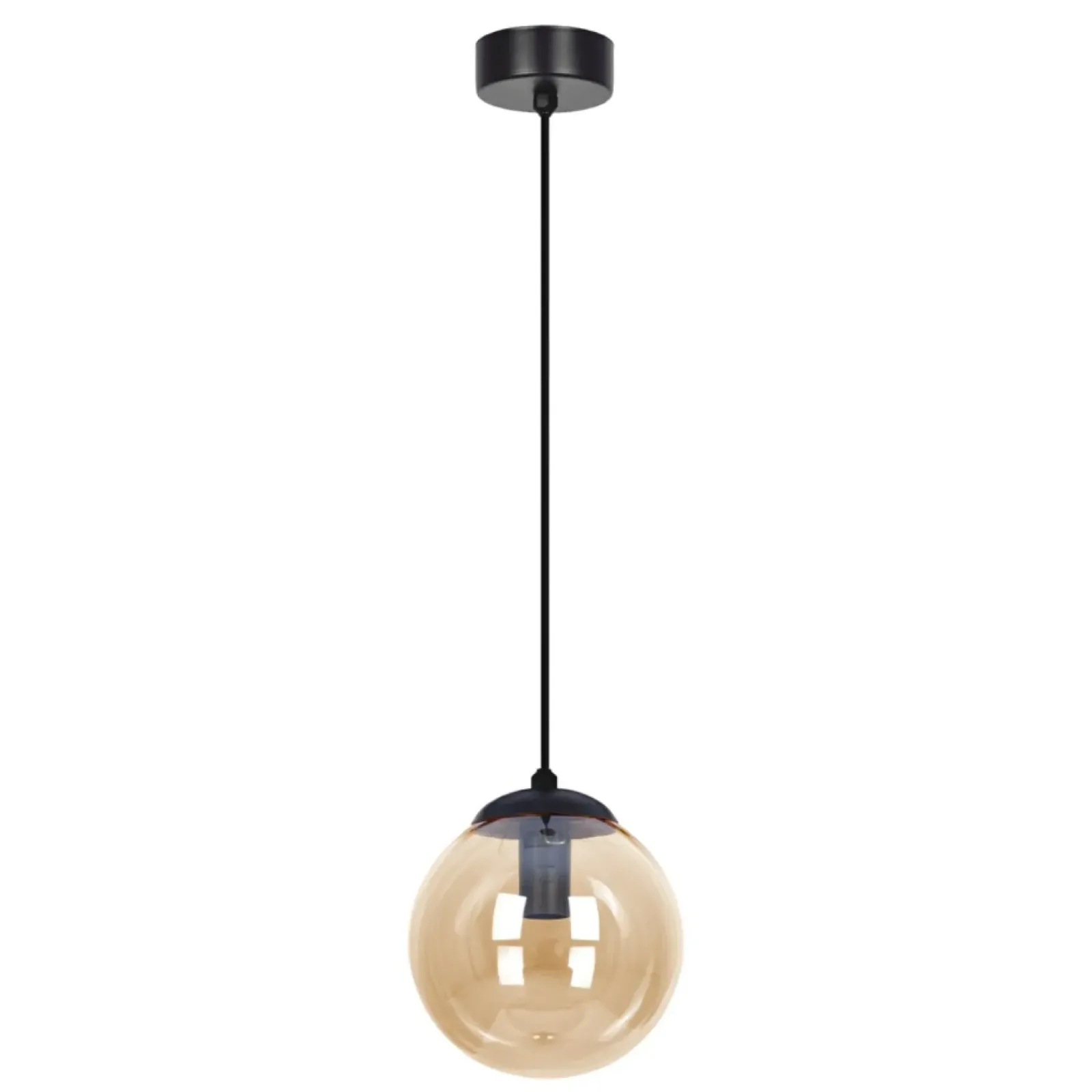 Sklep Kaja Pojedyncza lampa z bursztynowym kloszem K-5160 z serii DELTA | Kaja Clearance