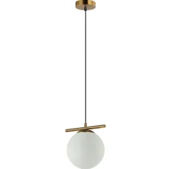 Sklep Kaja Pojedyncza lampa z okrągłym kloszem PND-463321L-BRO+W z serii MERSETA Sale