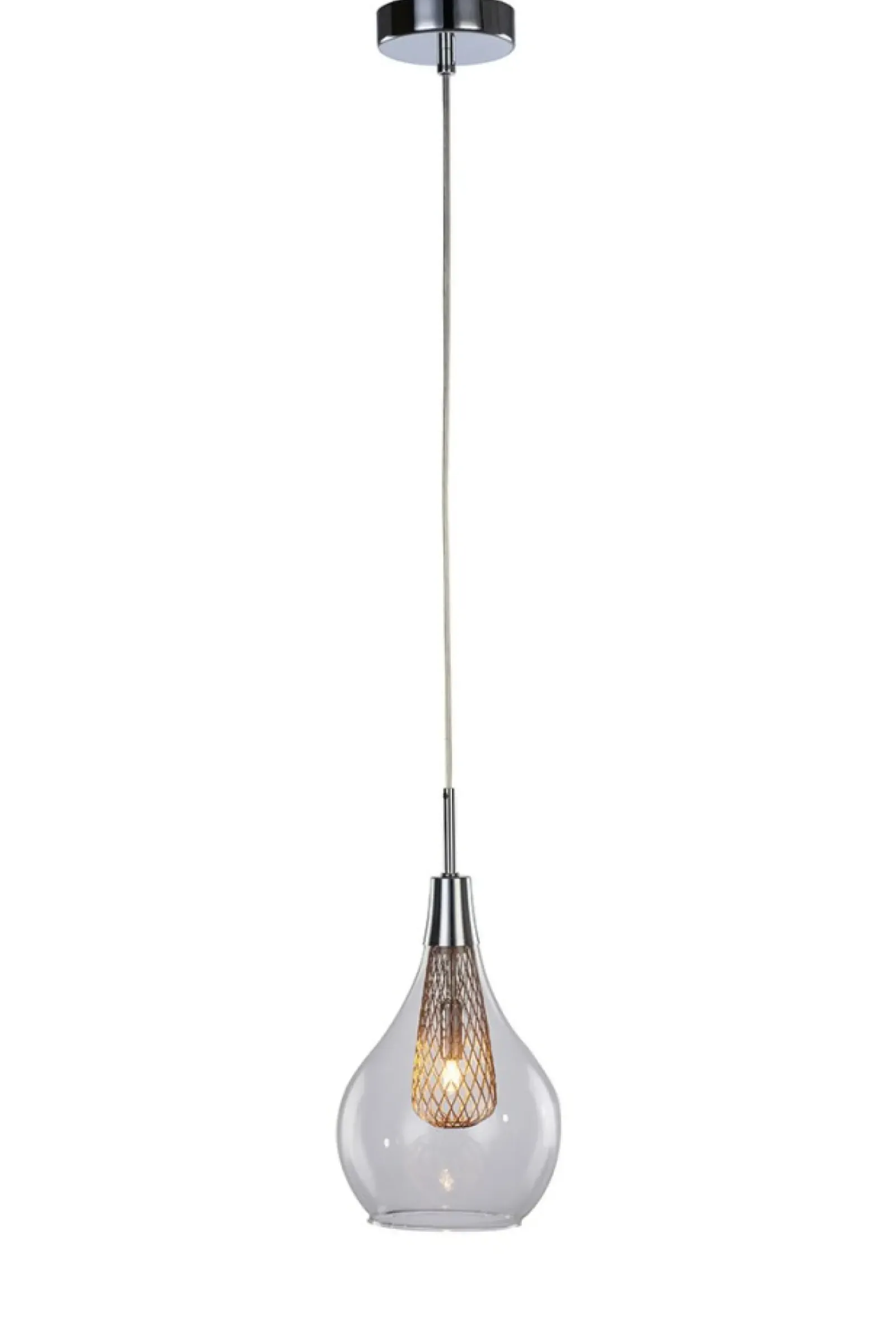 Sklep Kaja Pojedyncza, minimalistyczna lampa wisząca AZ1687 ELEKTRA | Kaja transparentny Outlet