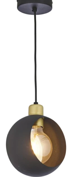 Sklep Kaja Pojedynczy czarno-złoty zwis TK 2751 CYKLOP BLACK | Kaja Oświetlenie Flash Sale