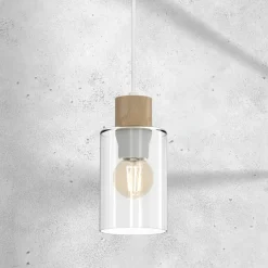 Sklep Kaja Pojedynczy, minimalistyczny zwis z drewnem MLP8554 MADERA | Kaja Sale