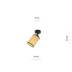 Sklep Kaja Pojedynczy reflektor na sufit i ścianę, styl eco 1151/1 YOGA | Kaja Fashion