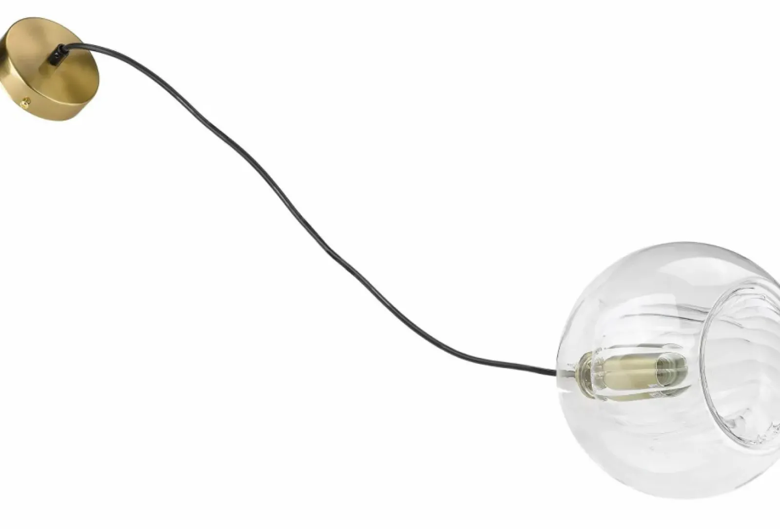 Sklep Kaja Pojedynczy, złoty zwis z okrągłym kloszem LP-133/1P z serii ARETTE Flash Sale