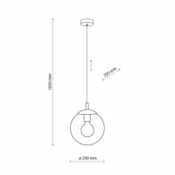 Sklep Kaja Pojedynczy zwis z kulistym kloszem ⌀25cm TK 5378 ESME GRAPHITE | Kaja Best Sale