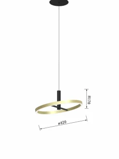 Sklep Kaja Pojedynczy zwis z ledową obręczą, nad stół WF 6016-104L BREST | Kaja Store