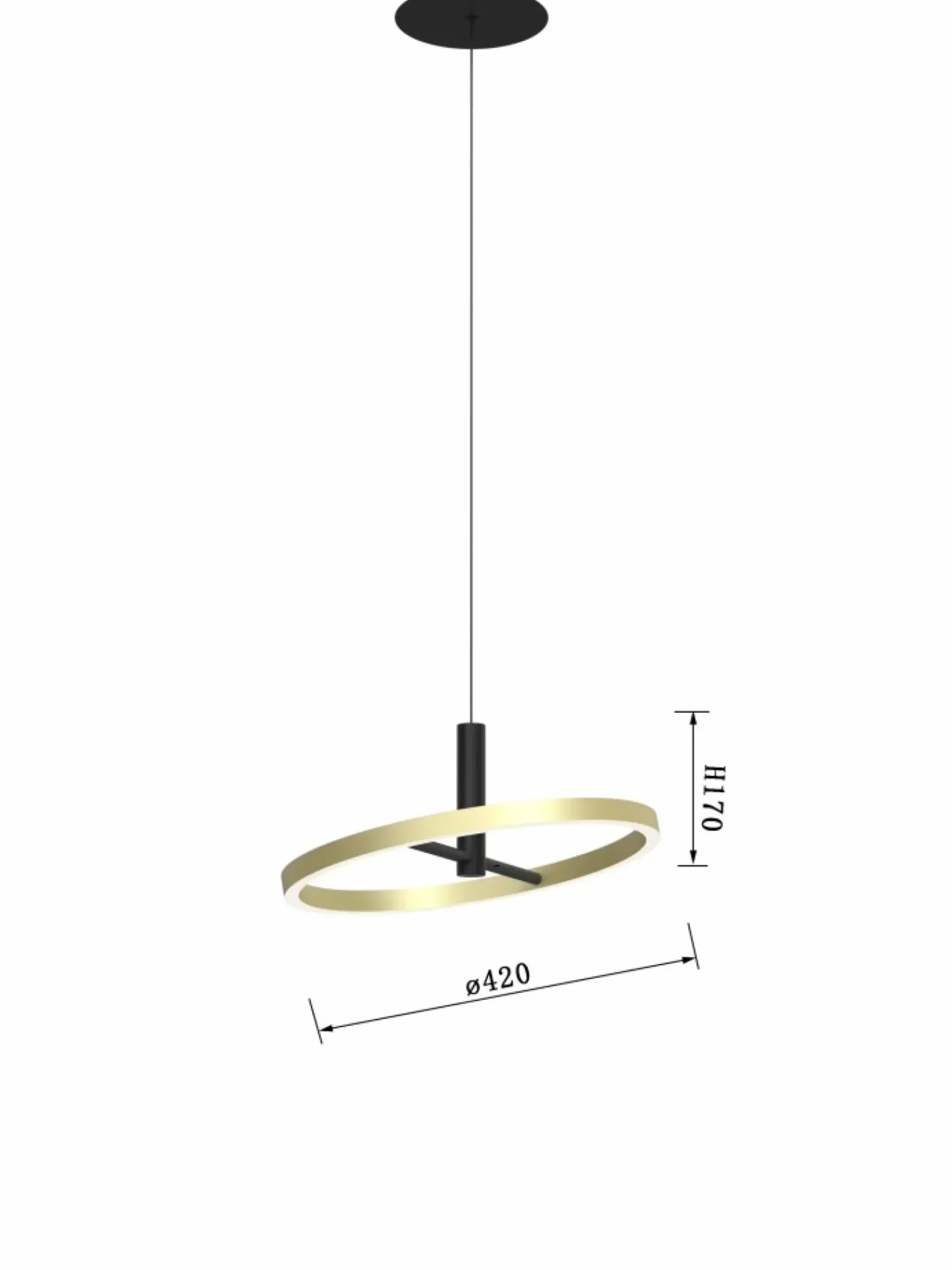 Sklep Kaja Pojedynczy zwis z ledową obręczą, nad stół WF 6016-104L BREST | Kaja Store