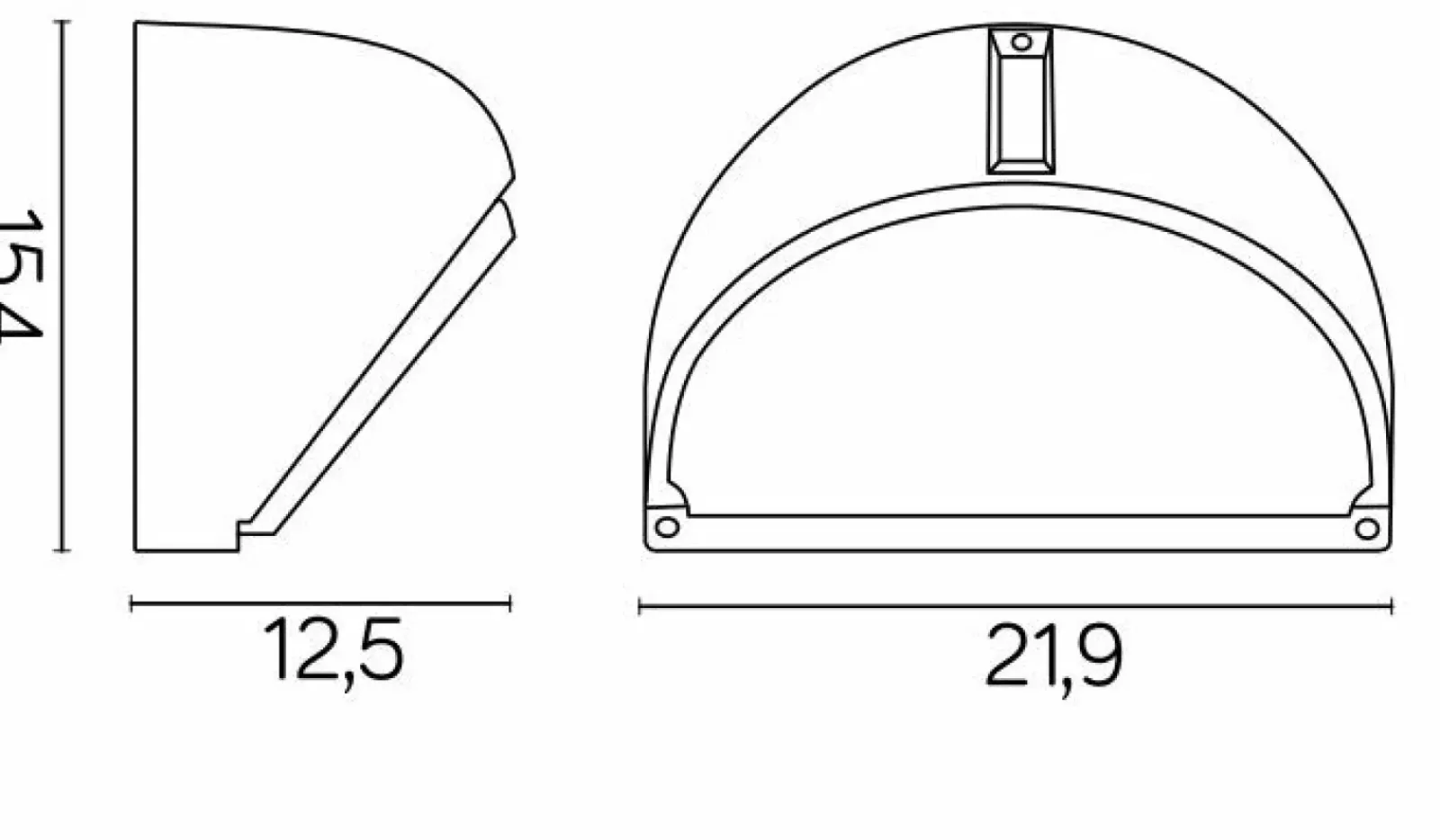Sklep Kaja Półokrągła lampa ścienna, na jedną żarówkę 5284 B z serii WILLY | Kaja Oświetlen* Kinkiety Ogrodowe