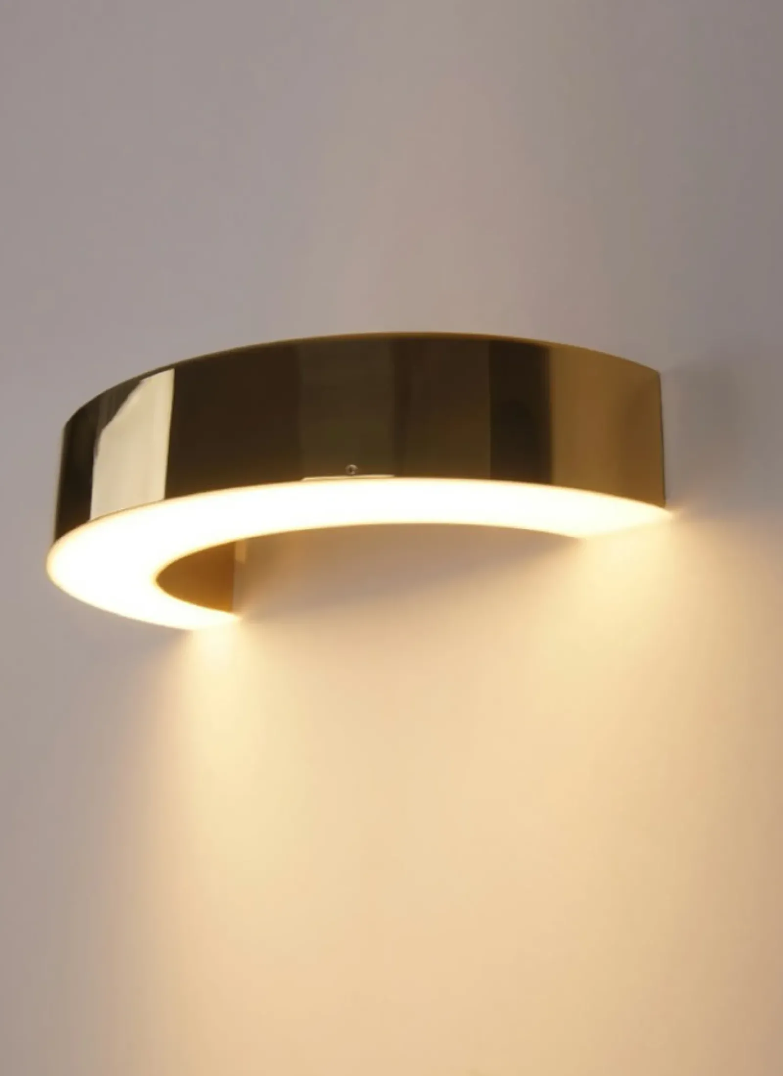 Sklep Kaja Półokrągła, ledowa, złota lampa ścienna MX W0276 LOTUS | Kaja* Lampy Led