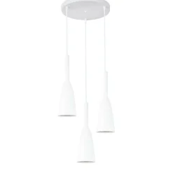 Sklep Kaja Ponadczasowa, biała lampa wisząca LP-181/3P WH SOLIN | Kaja Outlet