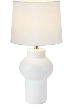 Sklep Kaja Ponadczasowa, biała lampka stołowa do salonu 108450 z serii SHAPE* Nowoczesne Lampki Stołowe