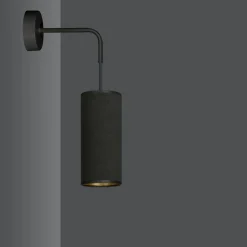 Sklep Kaja Ponadczasowa, czarno-złota lampa ścienna 1067/K1 BENTE | Kaja* Kinkiety Tradycyjne