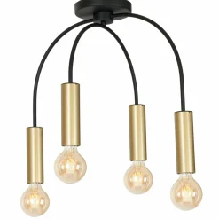 Sklep Kaja Ponadczasowa, czarno-złota lampa sufitowa LX 0506 z serii LOPPE | Kaja Clearance