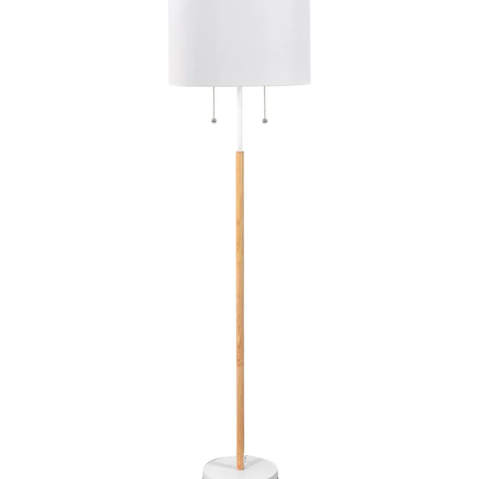 Sklep Kaja Ponadczasowa lampa podłogowa do sypialni LP-0304/2F WH FOGO | Kaja* Lampy Podłogowe Z Abażurem|Tradycyjne Lampy Podłogowe