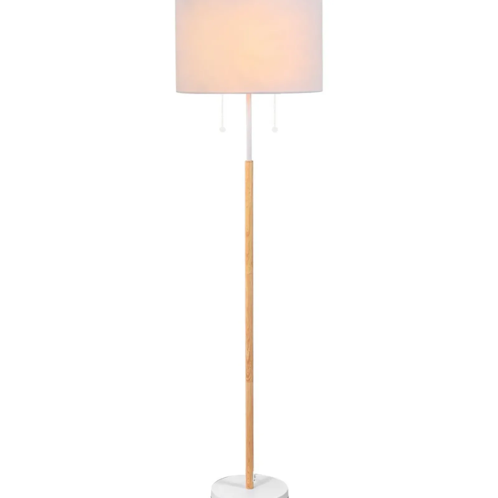 Sklep Kaja Ponadczasowa lampa podłogowa do sypialni LP-0304/2F WH FOGO | Kaja* Lampy Podłogowe Z Abażurem|Tradycyjne Lampy Podłogowe