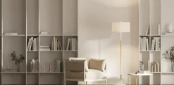 Sklep Kaja Ponadczasowa lampa podłogowa do sypialni LP-0304/2F WH FOGO | Kaja* Lampy Podłogowe Z Abażurem|Tradycyjne Lampy Podłogowe