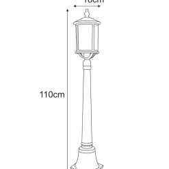 Sklep Kaja Ponadczasowa lampa stojąca ogrodowa, czarna K-8222 z serii MIAMI* Lampy Ogrodowe Stojące|Lampy Ogrodowe Stojące