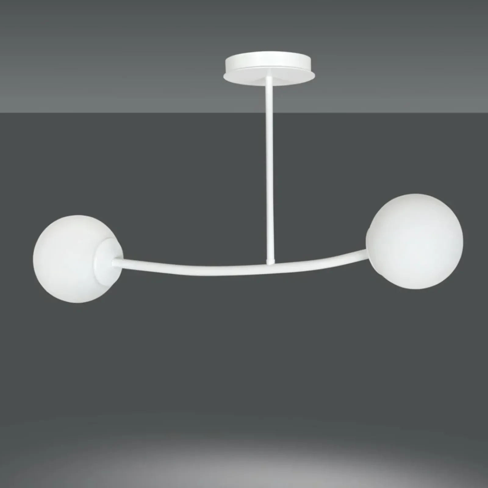 Sklep Kaja Ponadczasowa lampa sufitowa z dwoma kulami 1025/2 HALLDOR | Kaja biały Online