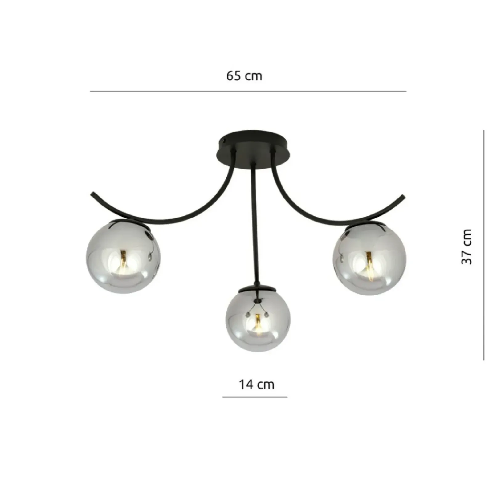 Sklep Kaja Ponadczasowa lampa sufitowa do sypialni 1110/3 BOSTON | Kaja Cheap