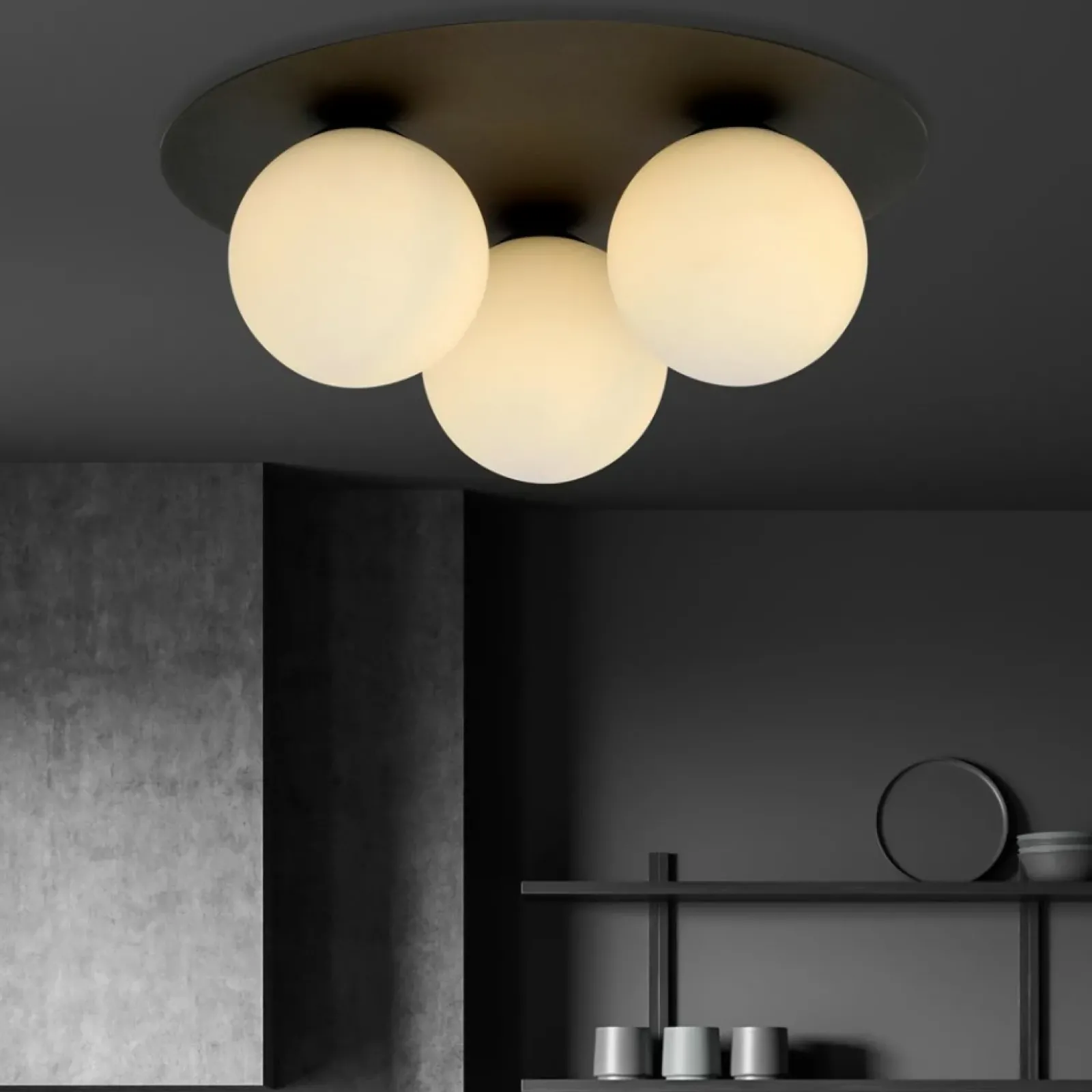 Sklep Kaja Ponadczasowa lampa sufitowa z białymi kulami 1127/3 SOLAR | Kaja Store