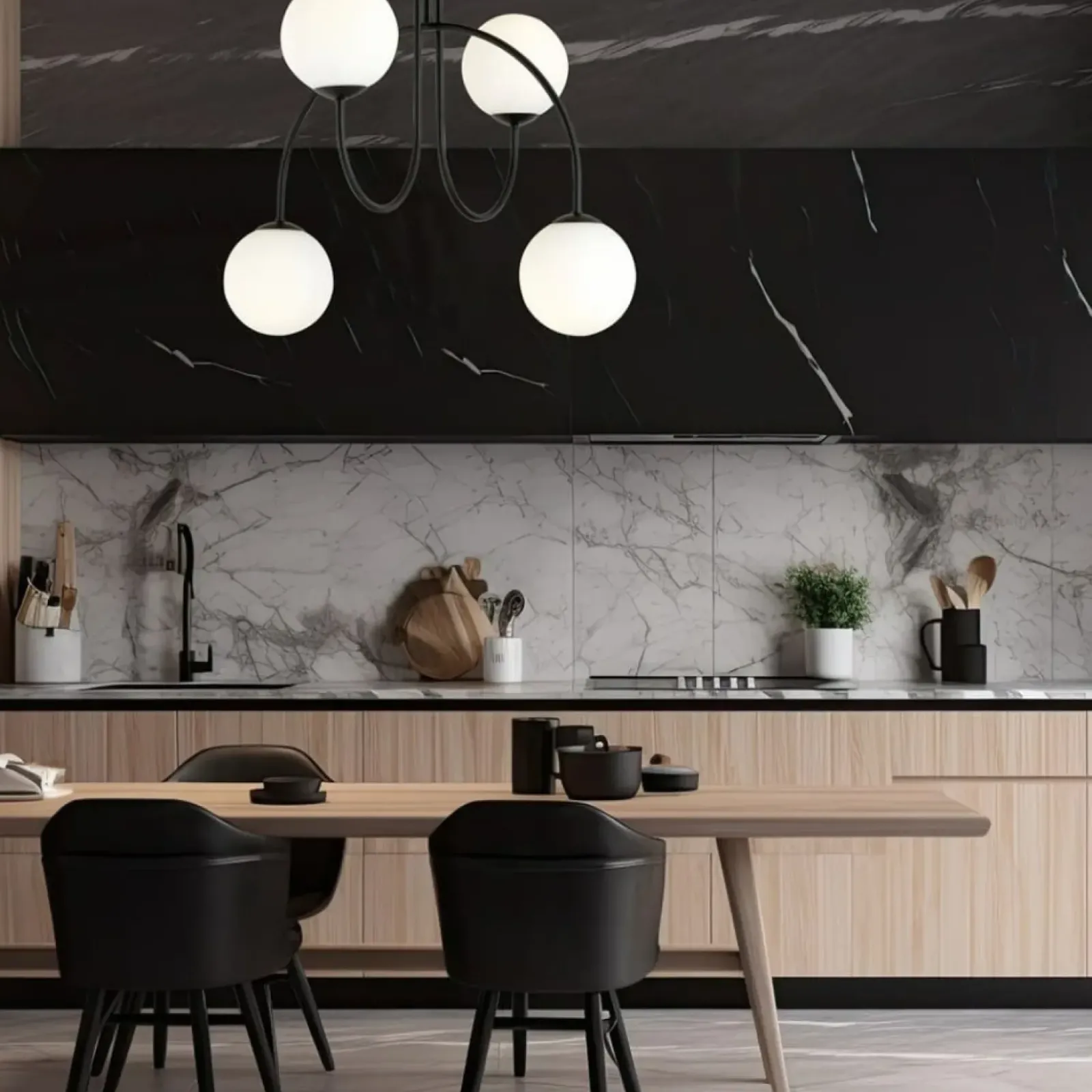 Sklep Kaja Ponadczasowa lampa sufitowa z kloszami 1288/4A z serii ARCHI | Kaja Shop