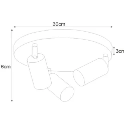 Sklep Kaja Ponadczasowa lampa sufitowa z 3 reflektorami K-4457 | Kaja Oświetlenie biały New