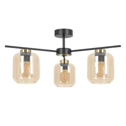 Sklep Kaja Ponadczasowa lampa sufitowa z bursztynowymi kloszami K-5511 z serii IGA Outlet
