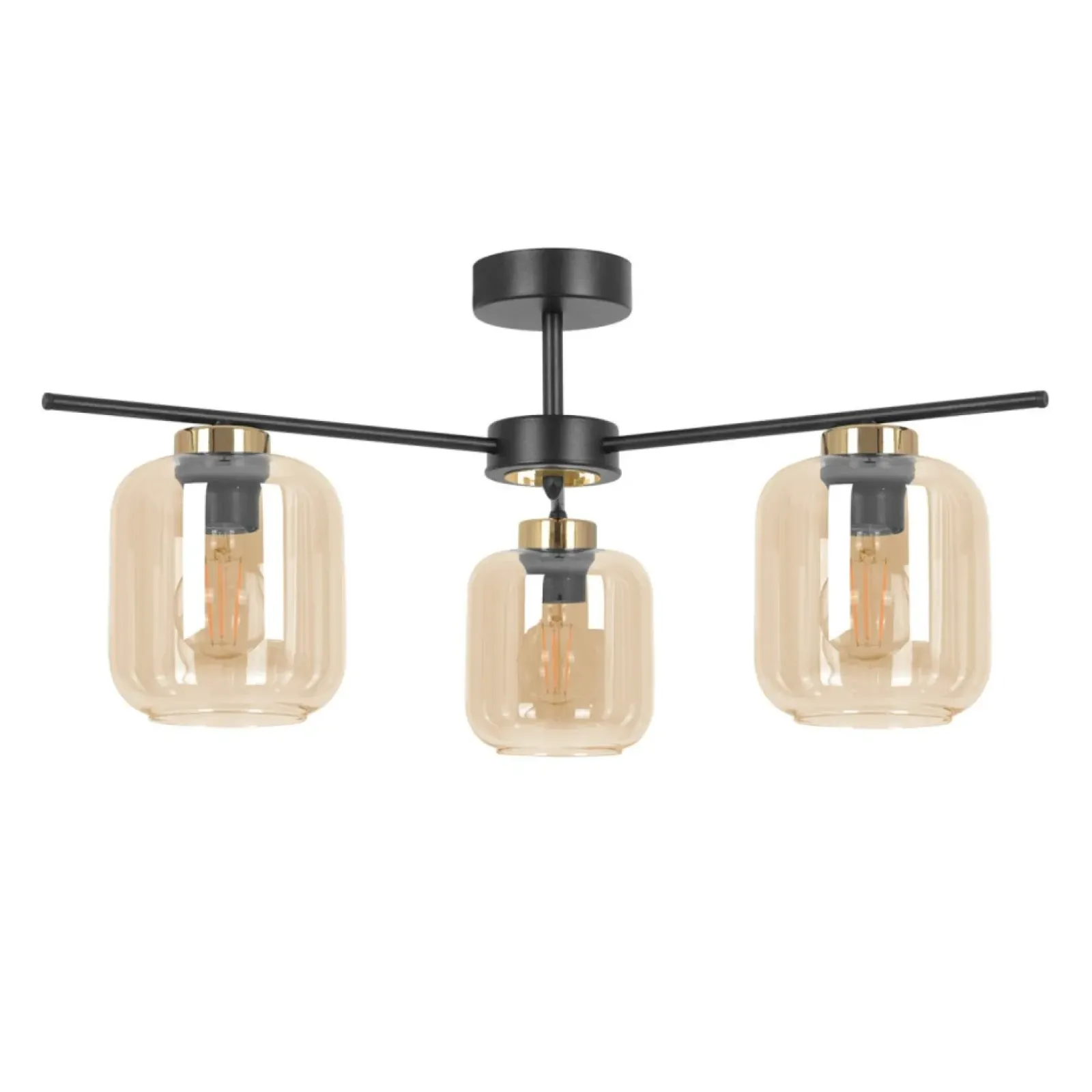 Sklep Kaja Ponadczasowa lampa sufitowa z bursztynowymi kloszami K-5511 z serii IGA Outlet